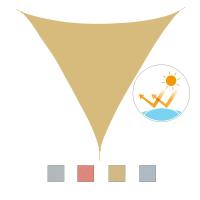 Outsunny Toldo Vela 4x4x4m Triangulo Color Arena Sombrilla Parasol Terraza Jardin Camping