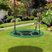 HOMCOM Columpio Nido Infantil Columpio de Árbol Forma Redonda para Niños +3 Años Carga 100kg Jardín Exterior al Aire Libre Tela de Oxford