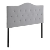 HOMCOM Cabecero de Cama de Madera Tapizado Capitoné para Cama de 150 cm Acolchado de Esponja Cómodo con Patas de Madera de Caucho 153x8x134 cm Gris(m-1)