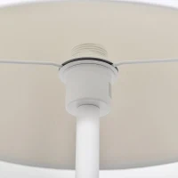 HOMCOM vloerlamp staande lamp met 3 draaibare niveaus elegant klassiek voor woonkamer slaapkamer kantoor staal rubberboomhout TC-weefsel marmer wit + naturel 38 x 38 x 155 cm(m-7)