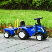 HOMCOM Sliding Car w/Horn No Power Storage Indoor & Outdoor for 12-36 Months Blue(m-10)