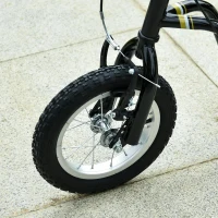 HOMCOM kinderscooter step kickscooter stadsscooter kinderstep kickboard met luchtbanden 12 inch zwart 120 x 58 x 85-95 cm(m-8)