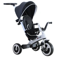HOMCOM® 4 W 1 ROWER TRÓJKOŁOWY DLA DZIECI SPACERÓWKA szary(m-1)