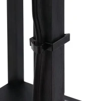 HOMCOM 3-Tier Floor Lamp, Floor Light with Storage Shelf, Reading Standing Lamp for Living Room, Bedroom, Kitchen, Dining Room, Office, Dorm, 160cm, Black(m-8)