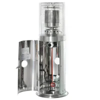 Outsunny 10KW Outdoor Gas Patio Heater Standing Propane Heater w/ Wheels Dust Cover(m-11)