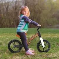 HOMCOM kinderloopfiets zonder trapfiets EVA banden verstelbaar zadel en handvat met traptraining peuterfiets 2-5 jaar wit + zwart 86 x 41 x 49-56 cm(m-4)