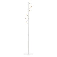 HOMCOM 174cm Free Standing Coat Rack Hat Stand Display Garment Holder Hall Tree White
