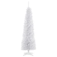 HOMCOM kerstboom dennenboom met kunststof standaard 390 takpunten wit Ø 55 x 180 h cm(m-1)