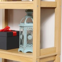 HOMCOM strandplank boekenplank 3-laags met lade kantoorplank opbergplank ordnerplank keukenplank MDF eiken 60 x 30 x 150 cm(m-5)