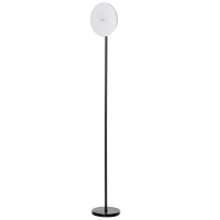 HOMCOM vloerlamp met LED 90 graden verstelbaar afneembare lichtmast lamp metaal acryl zwart Ø28 x 171,5 cm(m-7)