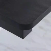 HOMCOM Small Gaming Desk, 1.2m Z-Shaped Racing Style Home Office Computer Table with 2 Cable Managements Black(m-9)