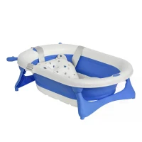 HOMCOM Foldable Portable Baby Bath Tub w/ Temperature-Induced Water Plug for 0-3 years(m-11)
