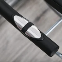 HOMCOM hometrainer fietstrainer vliegwiel hometrainer met 8 niveaus verstelbare magnetische weerstand verstelbare lengte magnetische weerstand wielen metaal ABS grijs + zilver 136 l x 62,5 b x 38 h cm(m-7)