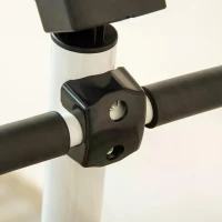 HOMCOM Twister Stepper, Step Machine Aerobic Exercise Workout Machine with Adjustable Resistance, LCD Screen & Handlebars, White(m-8)