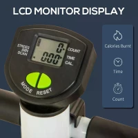 HOMCOM Twister Stepper, Step Machine Aerobic Exercise Workout Machine with Adjustable Resistance, LCD Screen & Handlebars, White(m-4)