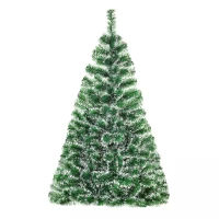 HOMCOM Artificial Christmas Tree Indoor Christmas Tree Artificial Decoration Xmas Gift with Metal Stand 416 Tips 1.5M - Green(m-11)