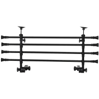 PawHut Reja de Seguridad de Coche para Perros Ajustable en Ancho y Altura 85-140x30-50 cm Rejilla Separadora para Maletero de Coche Universal de Metal para Mascotas Negro(m-1)