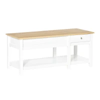 Stolik kawowy stolik z szufladami ładny design MDF kolor biały + dąb(m-1)