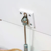 HOMCOM Kids Wooden Toy Storage Box Organizer Chest Chair 2 in 1 Design with Gas Stay Bar Seating Bench 23.5" x 11.75" x 19.75" Light Blue(m-12)