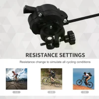 HOMCOM Indoor Bicycle Exercise Trainer w/ Bar Remote Control & Near-Universal Fit Black(m-6)