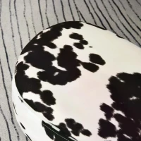 HOMCOM Animal Footrest Kids Storage Ottoman Footstool Shoe Change Stool for Living Room, Cow(m-5)