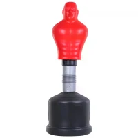 HOMCOM Freestanding Boxing Punching Bag Heavy Boxing Bag Men Stand Kick Boxing Bag Kick Punch Bag Silicone Red(m-4)