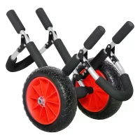 HOMCOM Foldable Surfboard Trolley Aluminum Frame Kayak Canoe Carrier Dolly Transport Cart Heavy Duty(m-4)