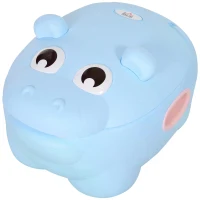 HOMCOM Portable Baby Potty Kids Children Training Toilet Chair Toddler Trainer Stool with Cushion 6 Months - 6 Years Blue(m-9)