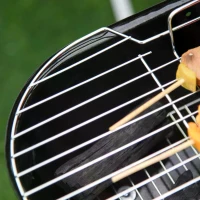 Outsunny Charcoal Trolley BBQ Garden Outdoor Barbecue Cooking Grill Powder Wheel New Red(m-8)