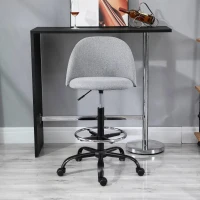 Vinsetto Ergonomic Drafting Chair Low-Back Grey(m-7)