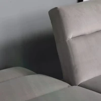 HOMCOM Nordic Convertible Sofa Bed Fabric Upholstered Sleeper Lounge Futon with Wood Legs(m-6)