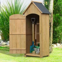 Outsunny Garden Storage Shed Backyard Tool Cabinet Tool Organizer with Asphalt Roof(m-2)