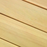 Outsunny Kid Wooden Sand Pit Children Outdoor Square Sandbox with 2 Side Buckets Bench Seat for Garden Backyard 123 x 121 x 17.5cm(m-9)