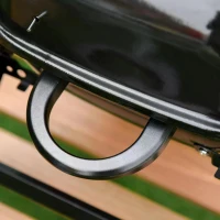 Outsunny  Portable Charcoal  Barbecue BBQ Grill Compact Fodling Camping Picnic Garden Party Festival Cooker Table Top with Chrome Grid(m-8)