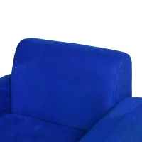 HOMCOM 2 In 1 Kids Children Sofa Chair Bed Folding Couch Soft Flannel Foam Toddler Furniture for Playroom Bedroom Living Room Blue(m-8)