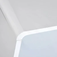 HOMCOM White Modern Nightstand With Drawer Wood Lamp Desk Storage Unit Bedroom Scandinavian Nordic Style(m-9)