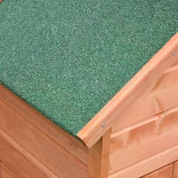 Outsunny 89 x 50cm 4-Tier Wooden Garden Storage Shed 3 Shelves Utility Gardener Cabinet Lockable Double Doors Tool Kit Storage - Natural(m-7)