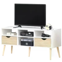 HOMCOM TV Cabinet Stand Unit for TVs up to 42'' Flat Screen with Drawer and Compartments, Entertainment Center for Living Room, Bedroom(m-11)