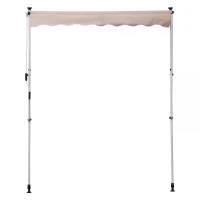 Outsunny 2x1.5m  Adjustable Outdoor Aluminium Frame Awning Beige(m-8)