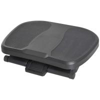 HOMCOM Footrest Adjustable Height & Angle  0-30 Degree for Better Posture at Office Black