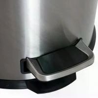 HOMCOM Foot Pedal Bin Stainless Steel Metal Waste Rubbish Lid Kitchen Garbage 30L Silver(m-9)