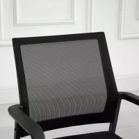 Vinsetto Set of 2 Stackable Meeting Chair Curved Mesh Black(m-11)