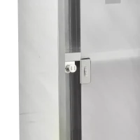 kleankin 60x20cm/22''x8'' Stainless Steel Medicine Cabinet 3 Tier Frosted Door Lockable w/ 2 Keys First Aid Unit Home Safety Box Wall Mountable Bathroom Kitchen(m-6)