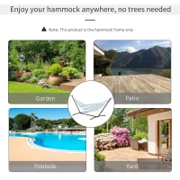 Outsunny 2.8m Universal Hammock Stand Metal Frame Garden Camping Picnic Outdoor Patio Replacement – Stand Only(m-6)