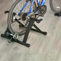 HOMCOM Indoor Bicycle Exercise Trainer w/ Bar Remote Control & Near-Universal Fit Black(m-2)