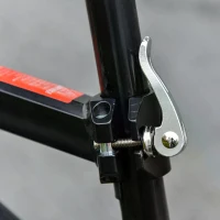 HOMCOM Aluminum Rear Bike Pannier Rack Carrier Max 25kg Load, Adjustable Bicycle Back Seat Rack Holder w/ Red Reflector For Cycling Camping Touring Sport(m-8)