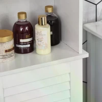 HOMCOM Tall Bathroom Cabinet Storage Cupboard Floor Standing Home Bathroom Furniture w/ 6 Shelves 165H x 34W x 20D cm White(m-8)