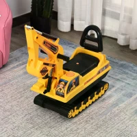 HOMCOM Ride On Excavator Toy Tractors Digger Movable Walker Construction Truck 3 Years(m-2)
