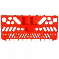 DURHAND 54 Pcs On-Wall Tool Equipment Holding Pegboard Home DIY Garage Organiser DIY w/ 50 Pegs 2 Shelves(m-8)