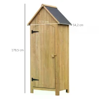 Outsunny Garden Storage Shed Backyard Tool Cabinet Tool Organizer with Asphalt Roof(m-3)